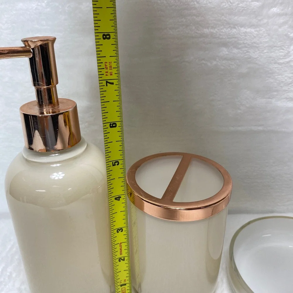 Threshold 3-Piece‎ Bathroom Accessory Set Soap Dispenser Toothbrush Holder Dish